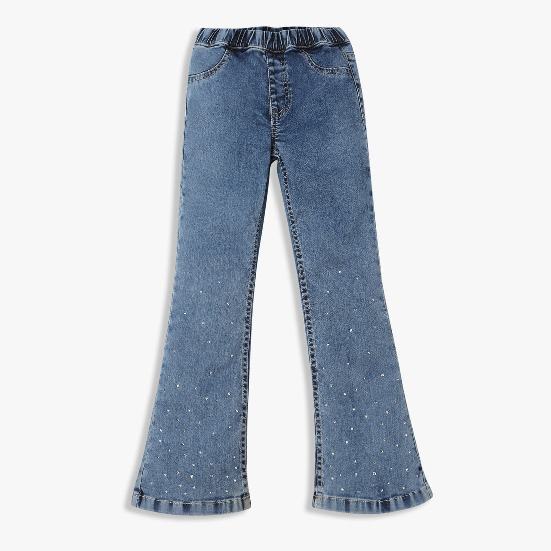 Girls Embellished Boot Cut Denim Jegging