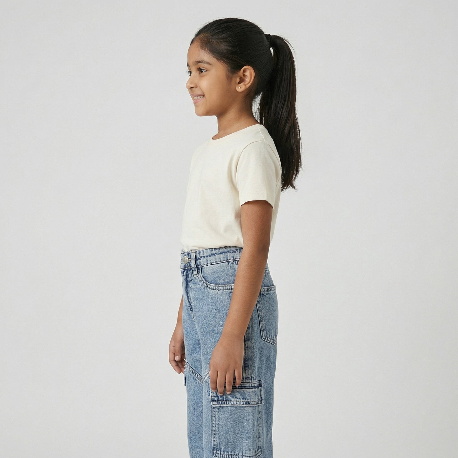 Girls Denim Cargo