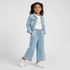 Girls Solid Denim Pants