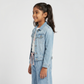 Girls Solid Denim Pants