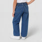Girls Wide Leg Embroideried Denim
