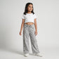 Girls Cotton Solid Denim