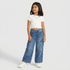 Girls Solid Denim Cargos