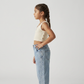 Girls Cotton Embellished Studded Denim