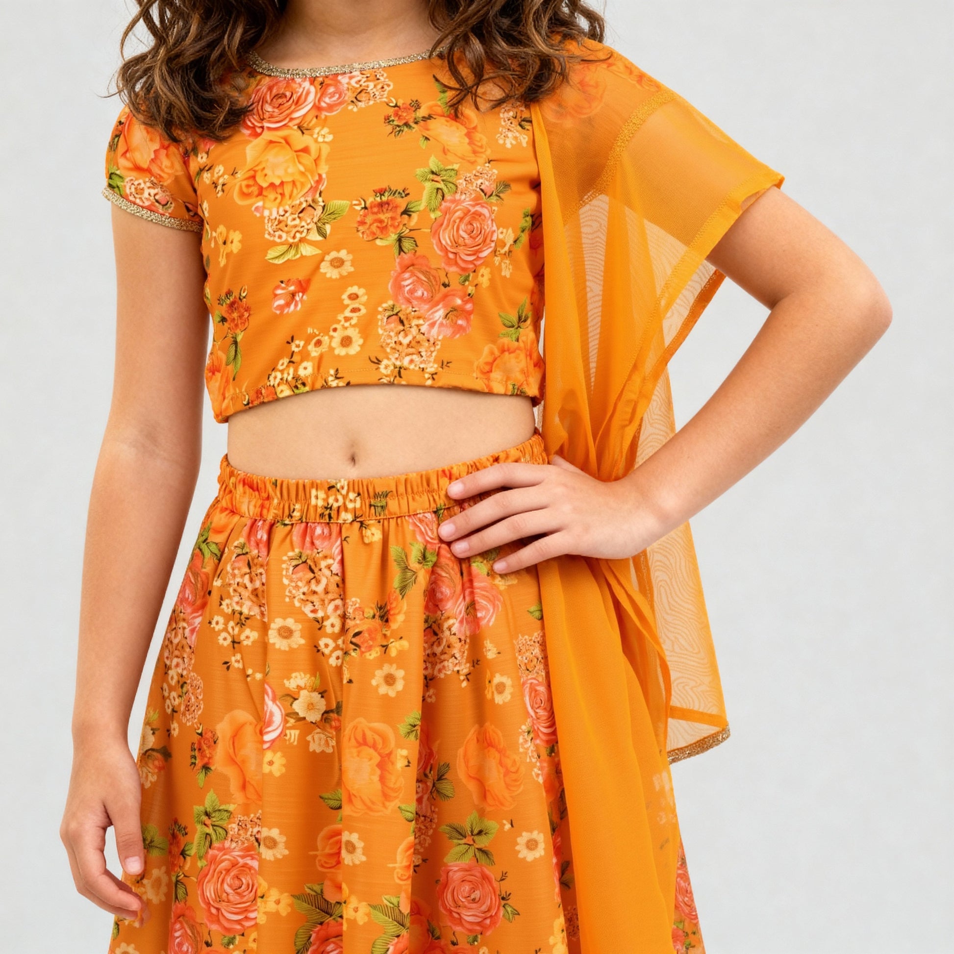 Printed Lehenga and Choli with Dupatta Sets