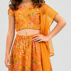 Printed Lehenga and Choli with Dupatta Sets