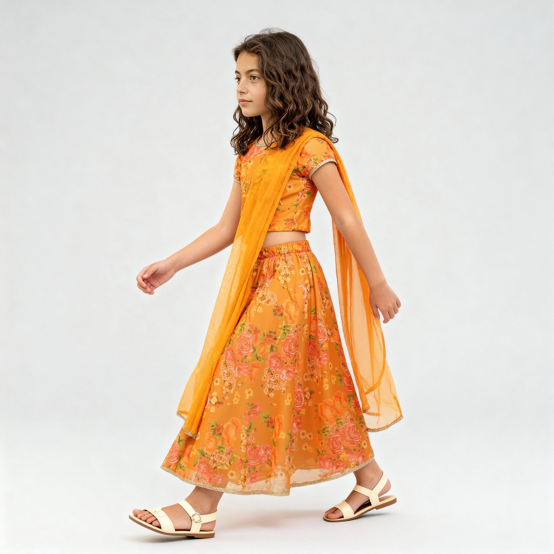 Printed Lehenga and Choli with Dupatta Sets