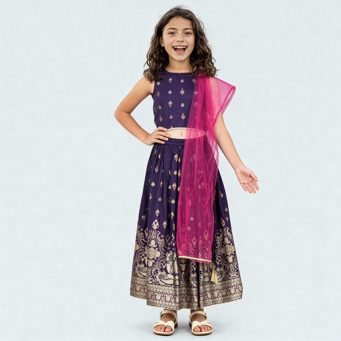 Printed Lehenga and Choli with Dupatta Sets