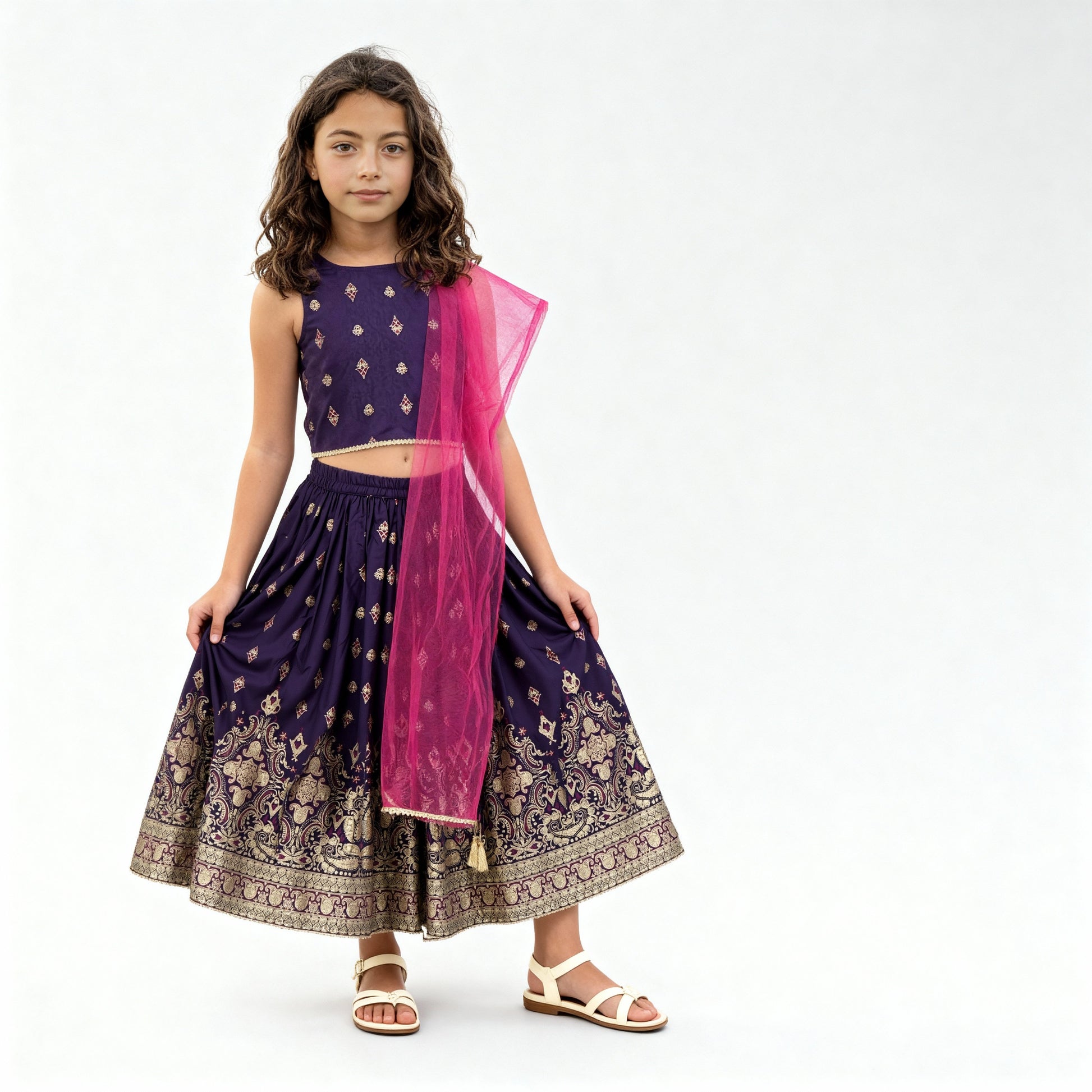 Printed Lehenga and Choli with Dupatta Sets