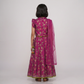 Girls Carrot Crop Printed Top with Skirt with Dupatta Set