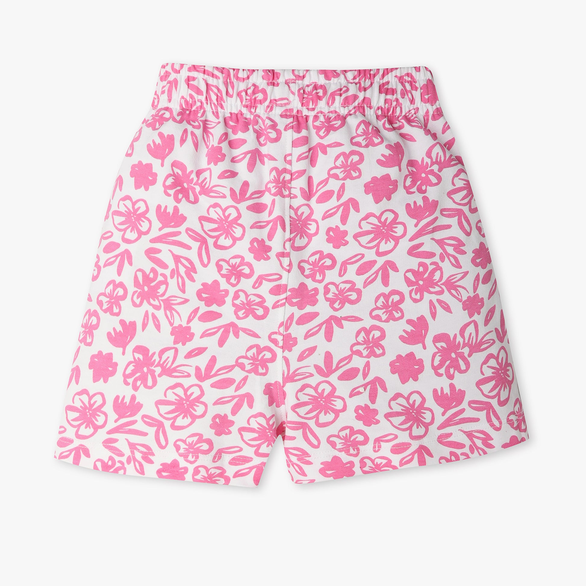Girls Regular Fit Short Length All Over Print Mid Rise Shorts