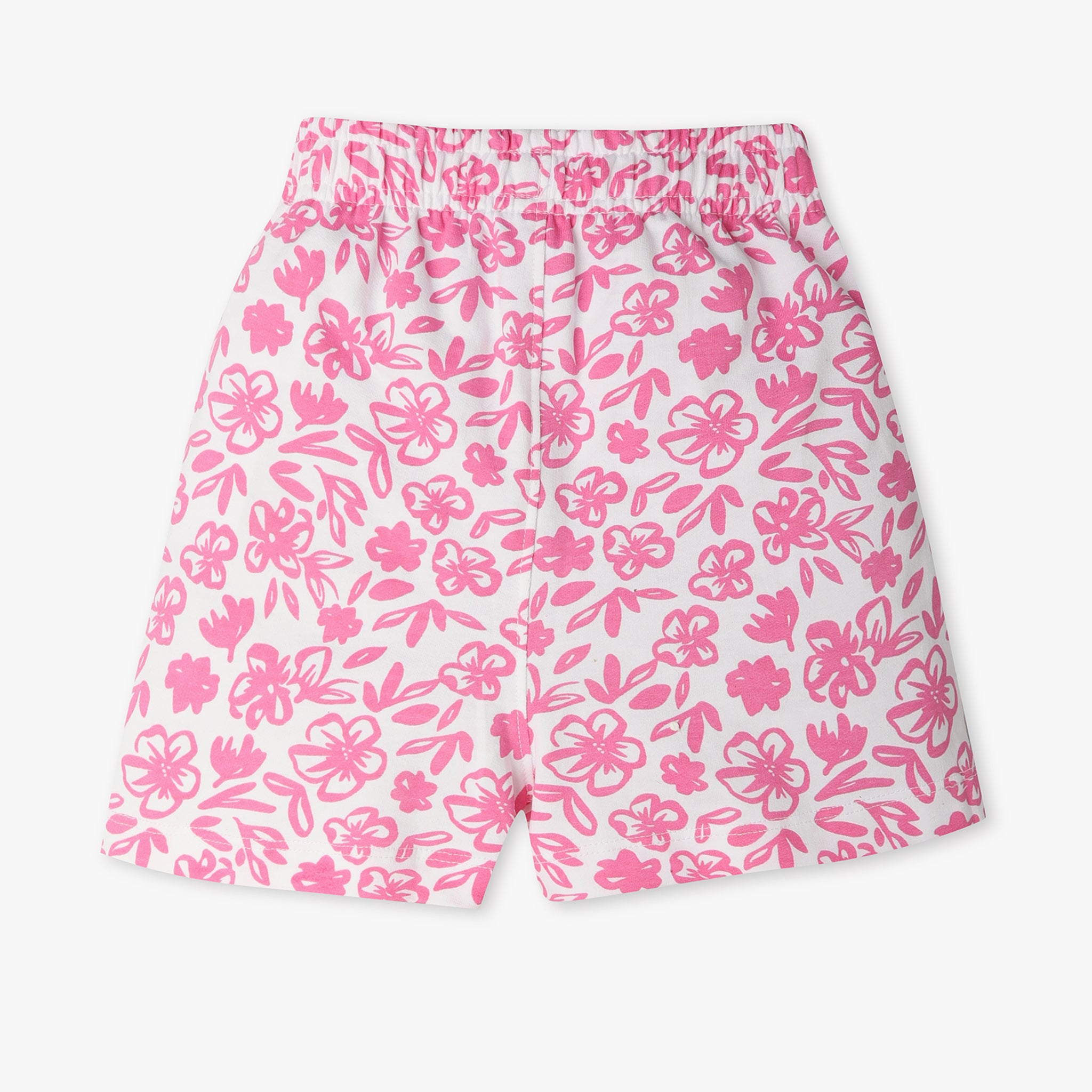 Girls Regular Fit Short Length All Over Print Mid Rise Shorts