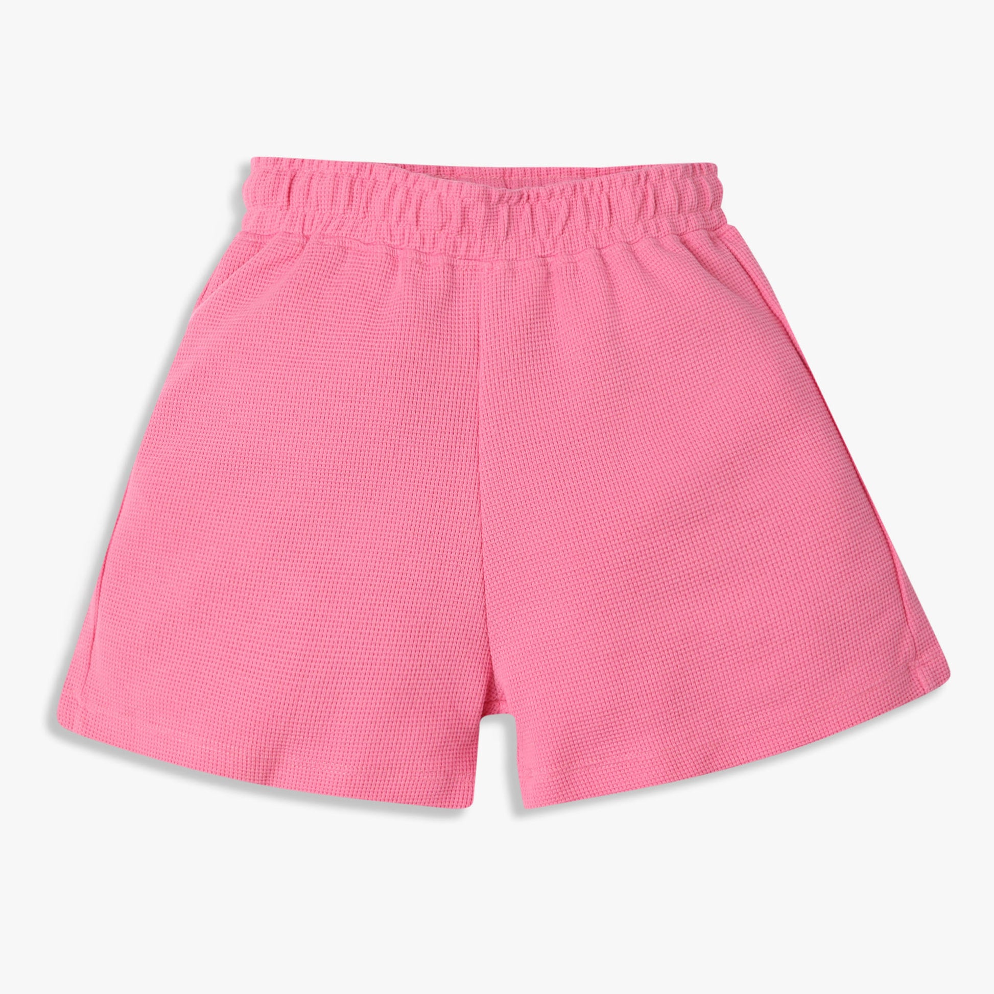 Girls Boxy Fit Short Length Solid Mid Rise Shorts