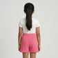 Girls Cotton Solid Shorts