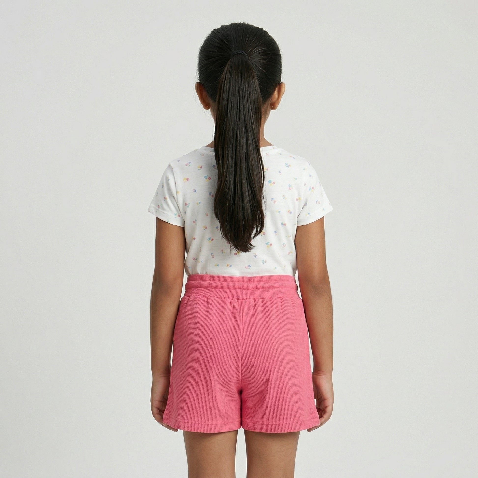 Girls Cotton Solid Shorts