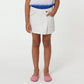 Girls Cotton Embellished White Studded Skort