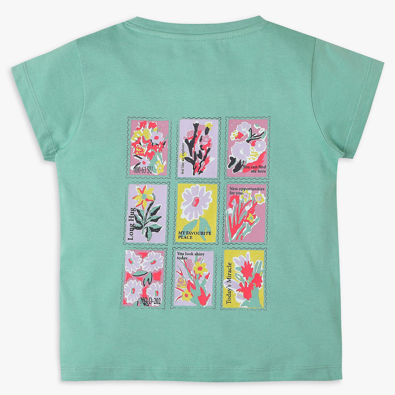 Girls Regular Fit Printed T-Shirt