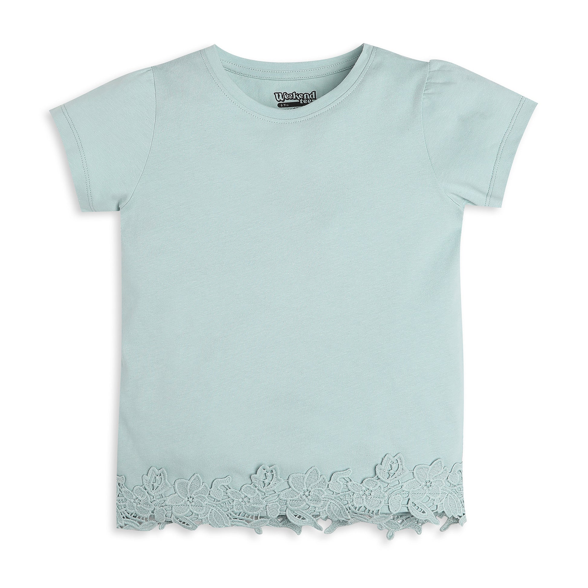 Girls Regular Fit Solid T-Shirt