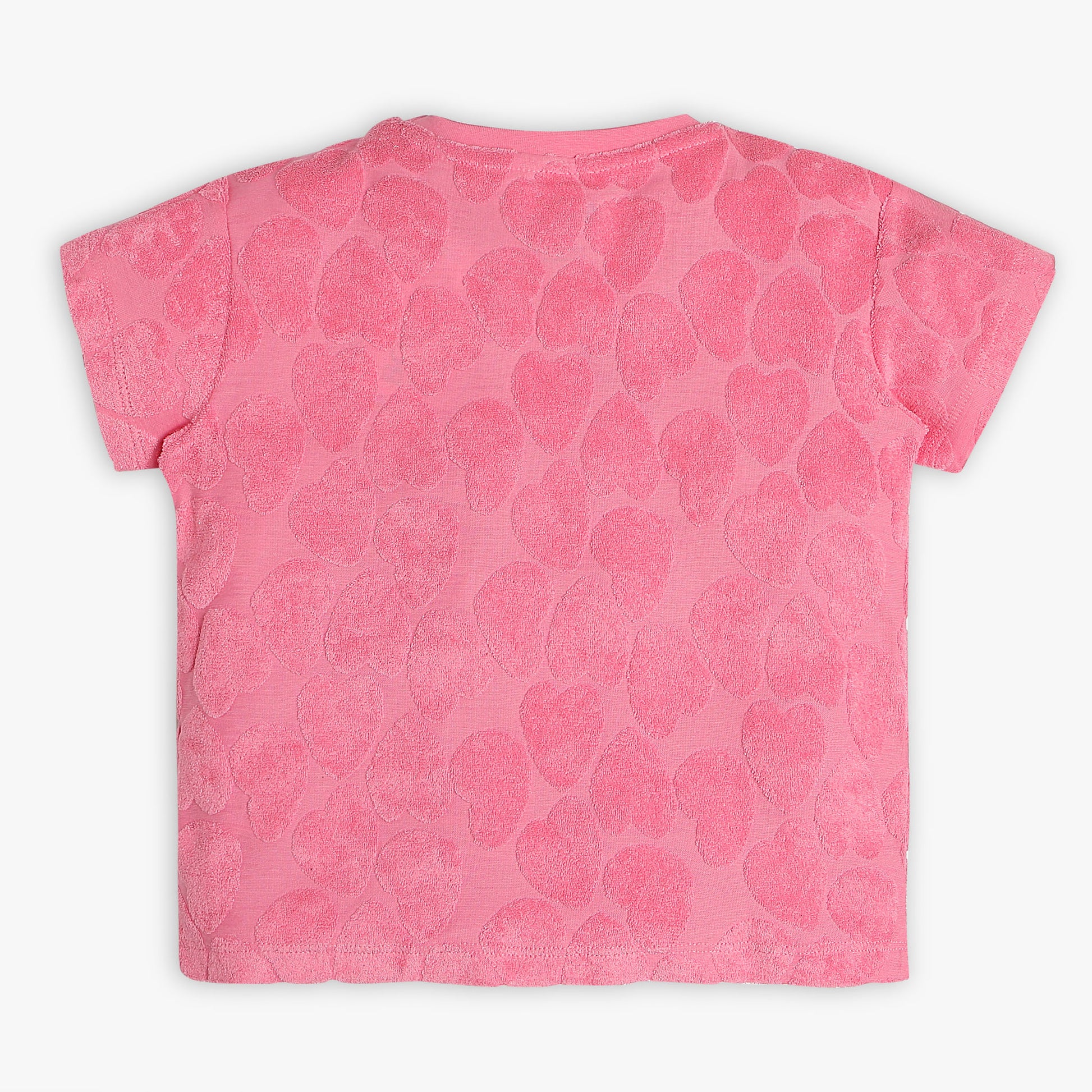 Girls Regular Fit Jacquard T-Shirt