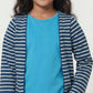 Girls Striped Crew Neck T-Shirt