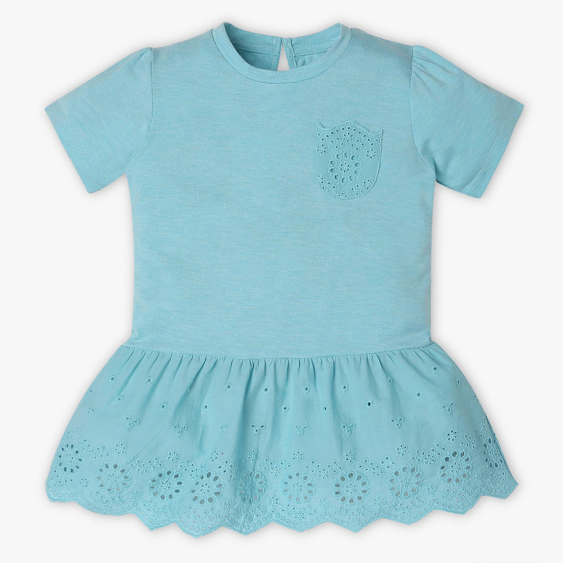 Girls Regular Fit Solid Scoop Neck Frock