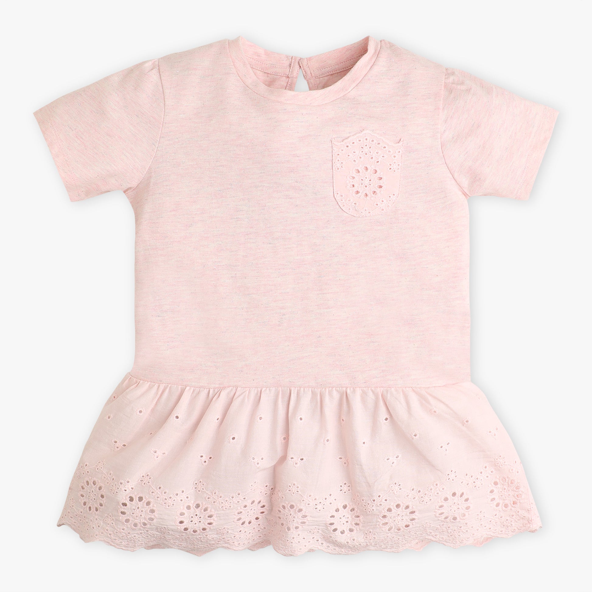 Girls Regular Fit Solid Scoop Neck Frock