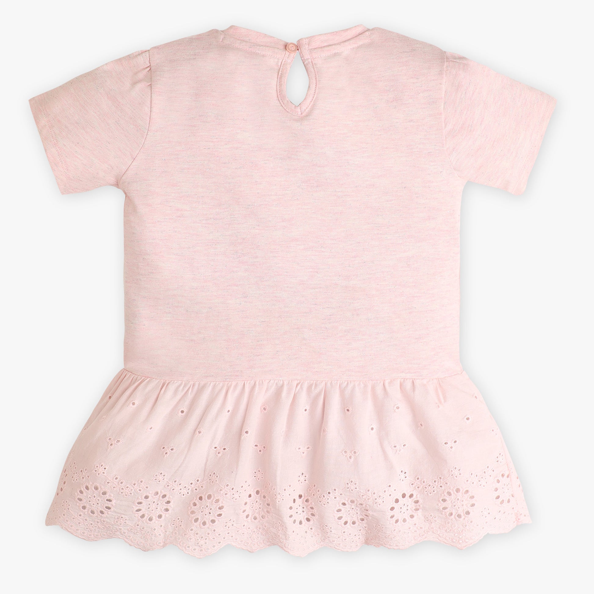 Girls Regular Fit Solid Scoop Neck Frock