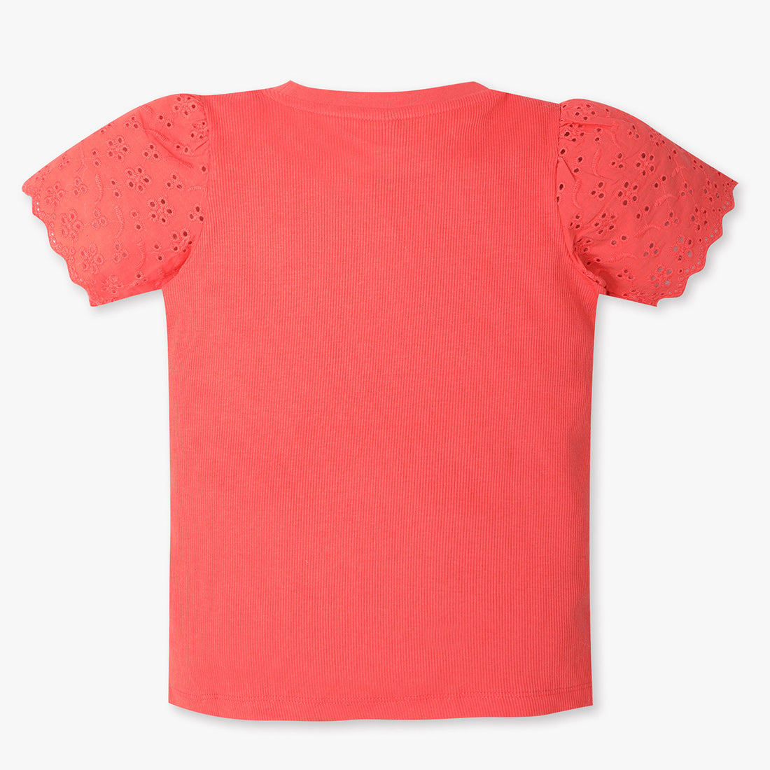 Girls Regular Fit Solid Crew Neck T-Shirt