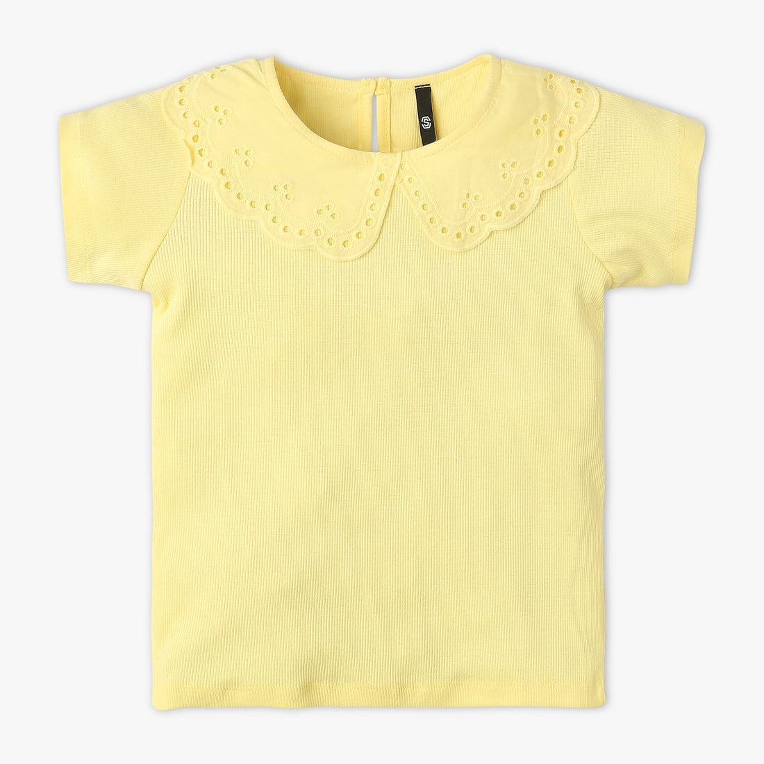 Girls Regular Fit Solid Crew Neck Short Sleeve T-Shirt