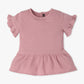 Girls Solid Round Neck T-Shirt