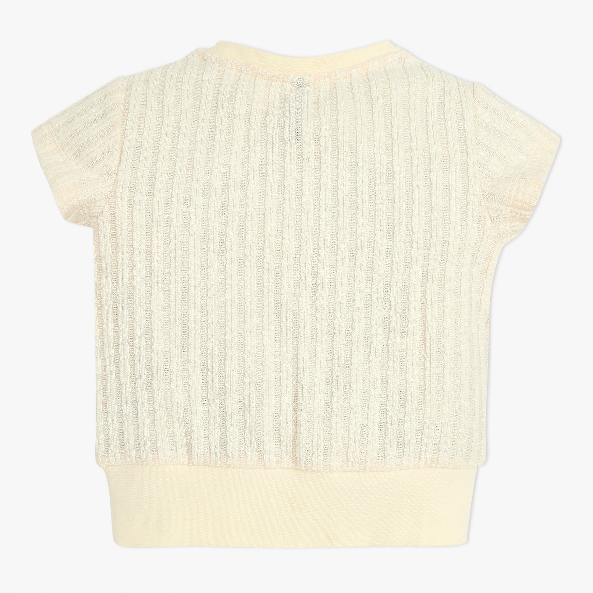 Girls Solid Round Neck T-Shirt