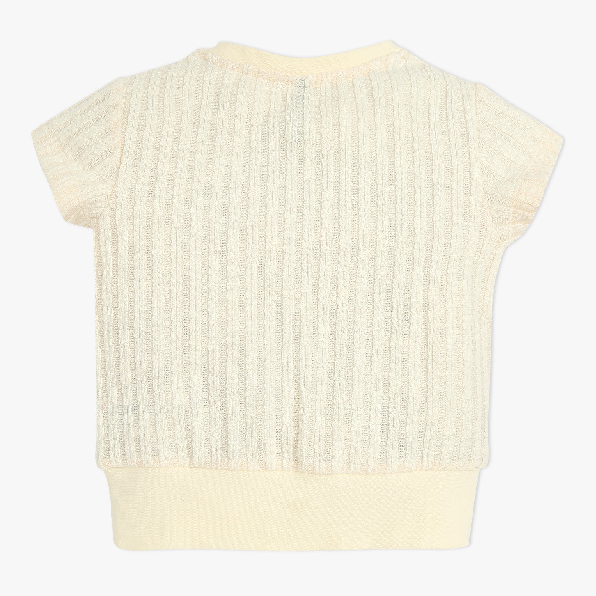 Girls Solid Round Neck T-Shirt