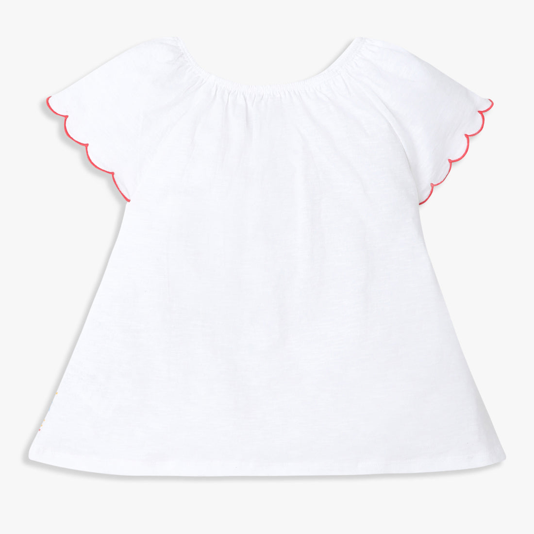 Girls Regular Fit Embroidered Round Neck T-Shirt