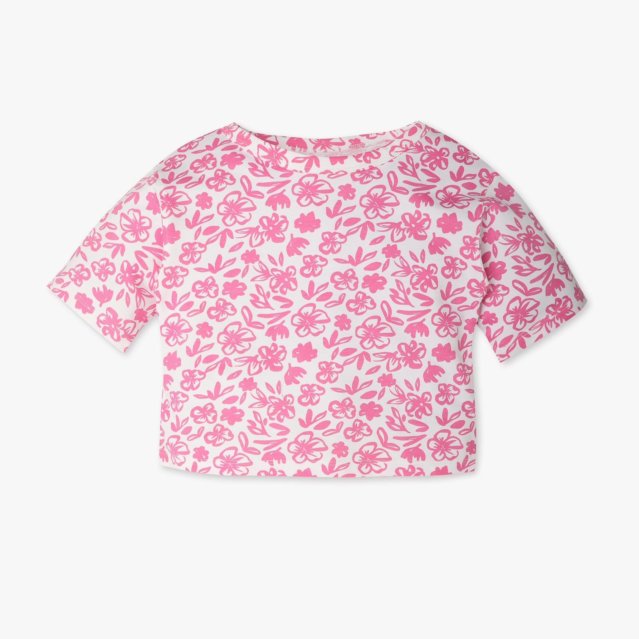 Girls Regular Fit Printed Crew Neck T-Shirt