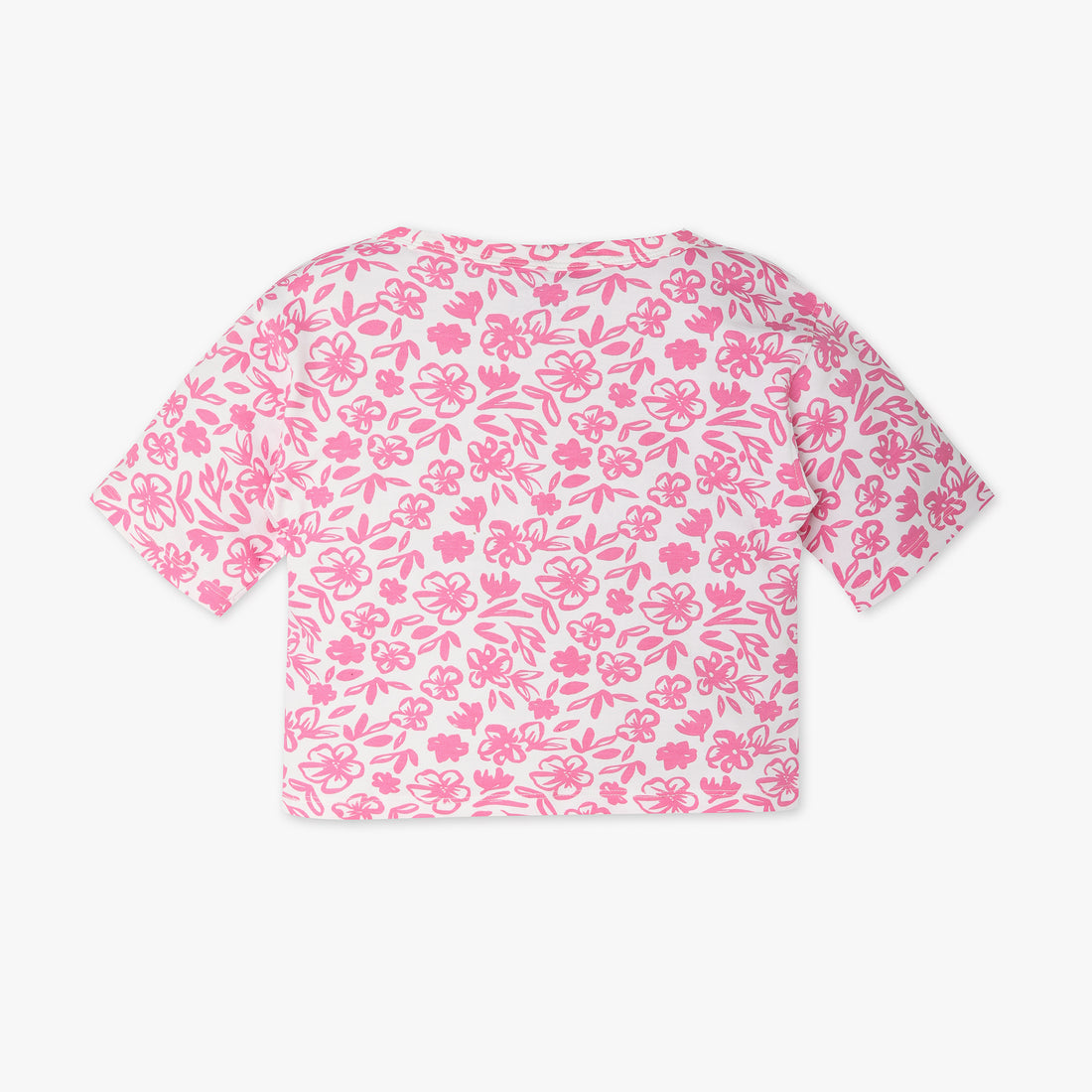 Girls Regular Fit Printed Crew Neck T-Shirt