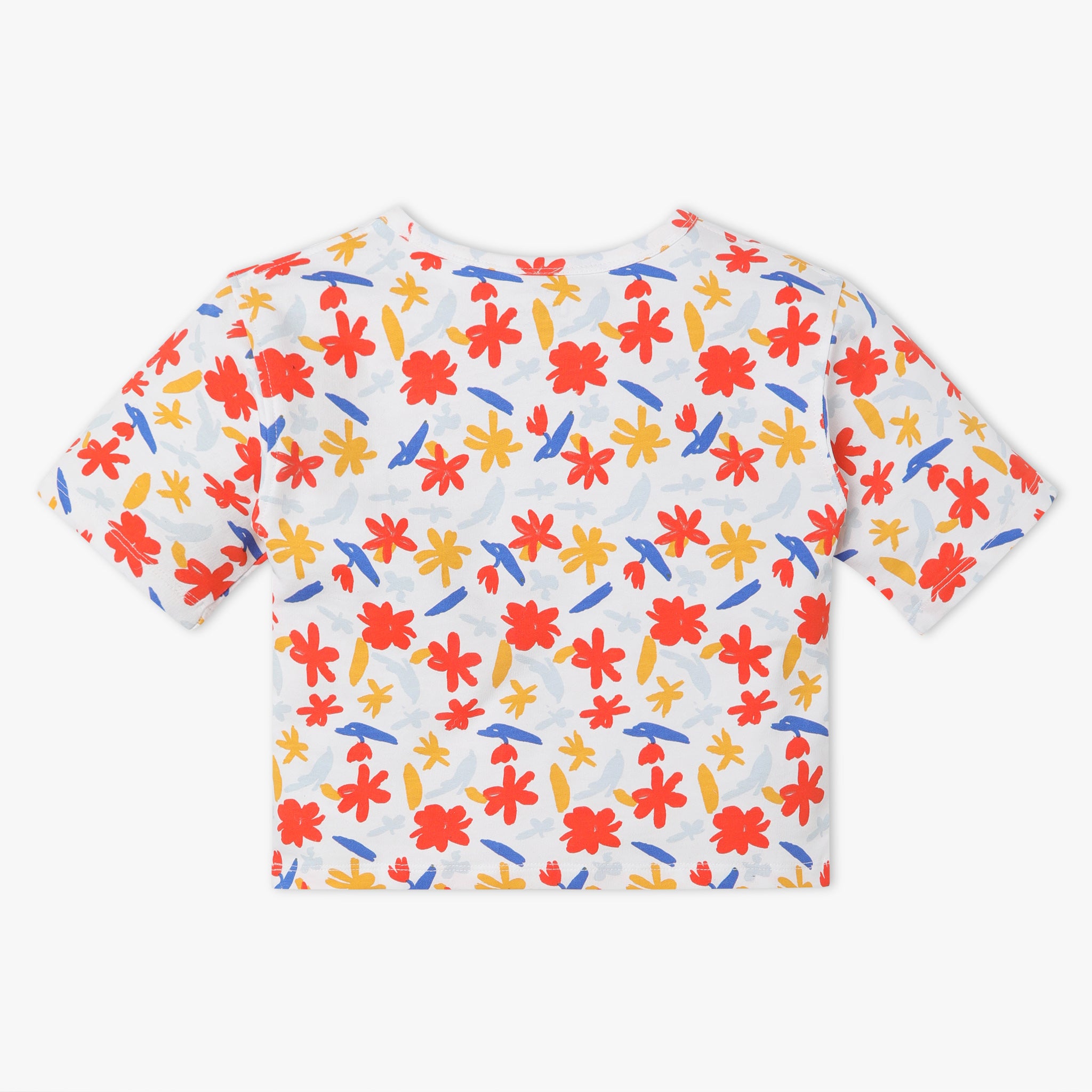 Girls Regular Fit Printed Crew Neck Short Sleeve T-Shirt