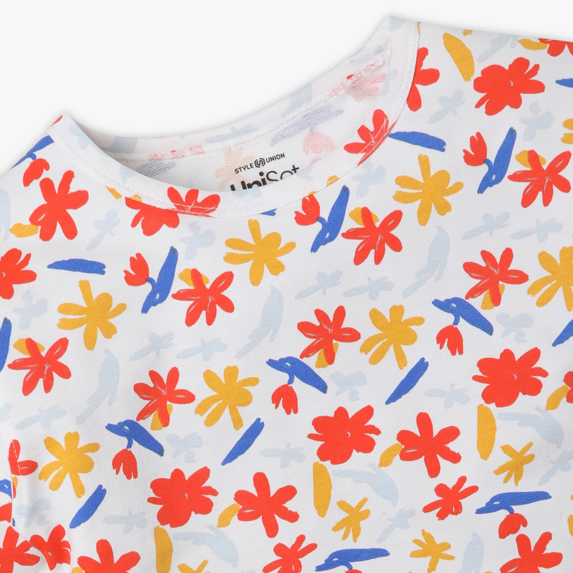 Girls Regular Fit Printed Crew Neck Short Sleeve T-Shirt