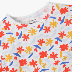 Girls Regular Fit Printed Crew Neck Short Sleeve T-Shirt