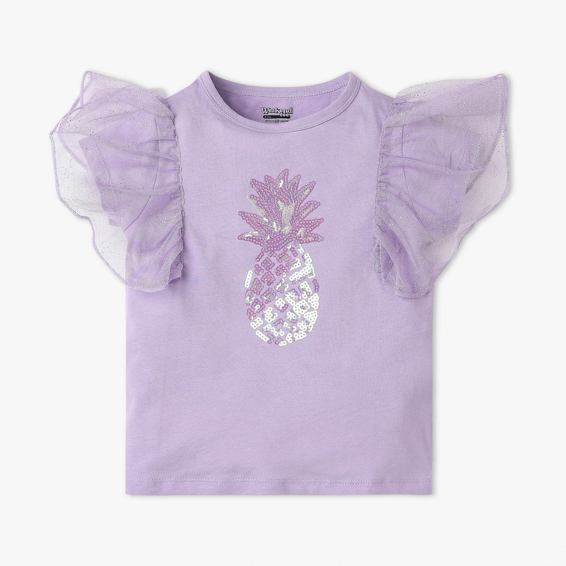 Girls Embellished Crew Neck Weekend T-Shirt