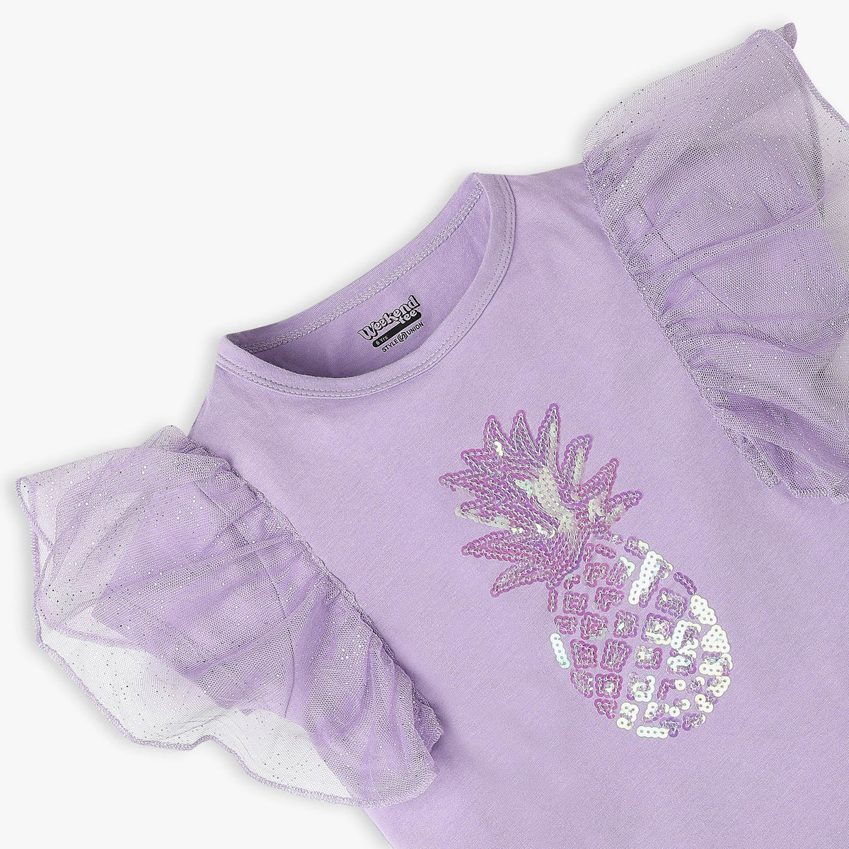 Girls Embellished Crew Neck Weekend T-Shirt