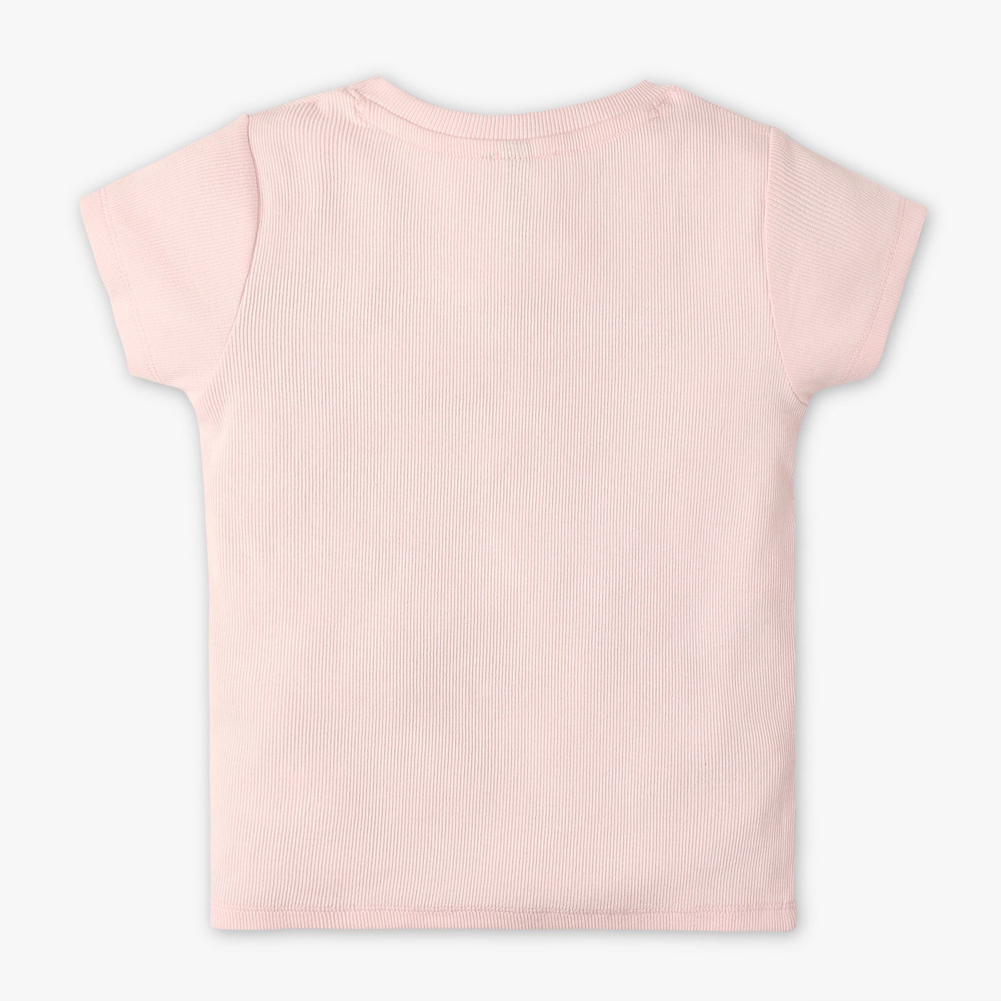 Girls Regular Fit Solid Crew Neck Short Sleeve T-Shirt