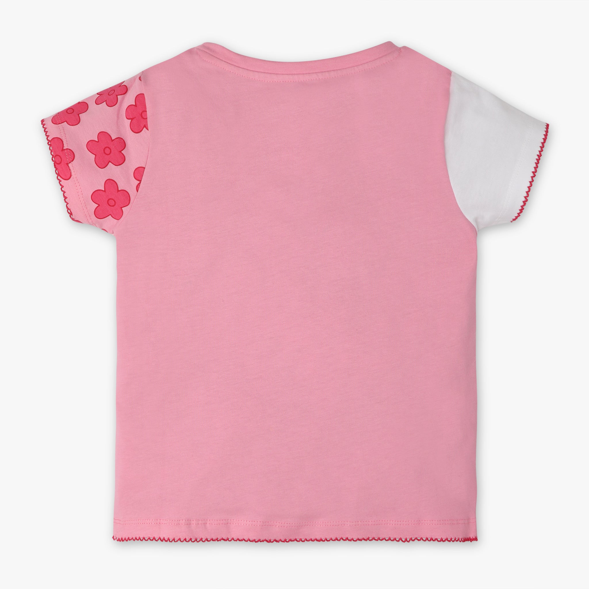 Girls Printed Crew Neck Short Sleeve T-Shirt