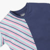 Girls Regular Fit Striped Crew Neck Short Sleeve T-Shirt