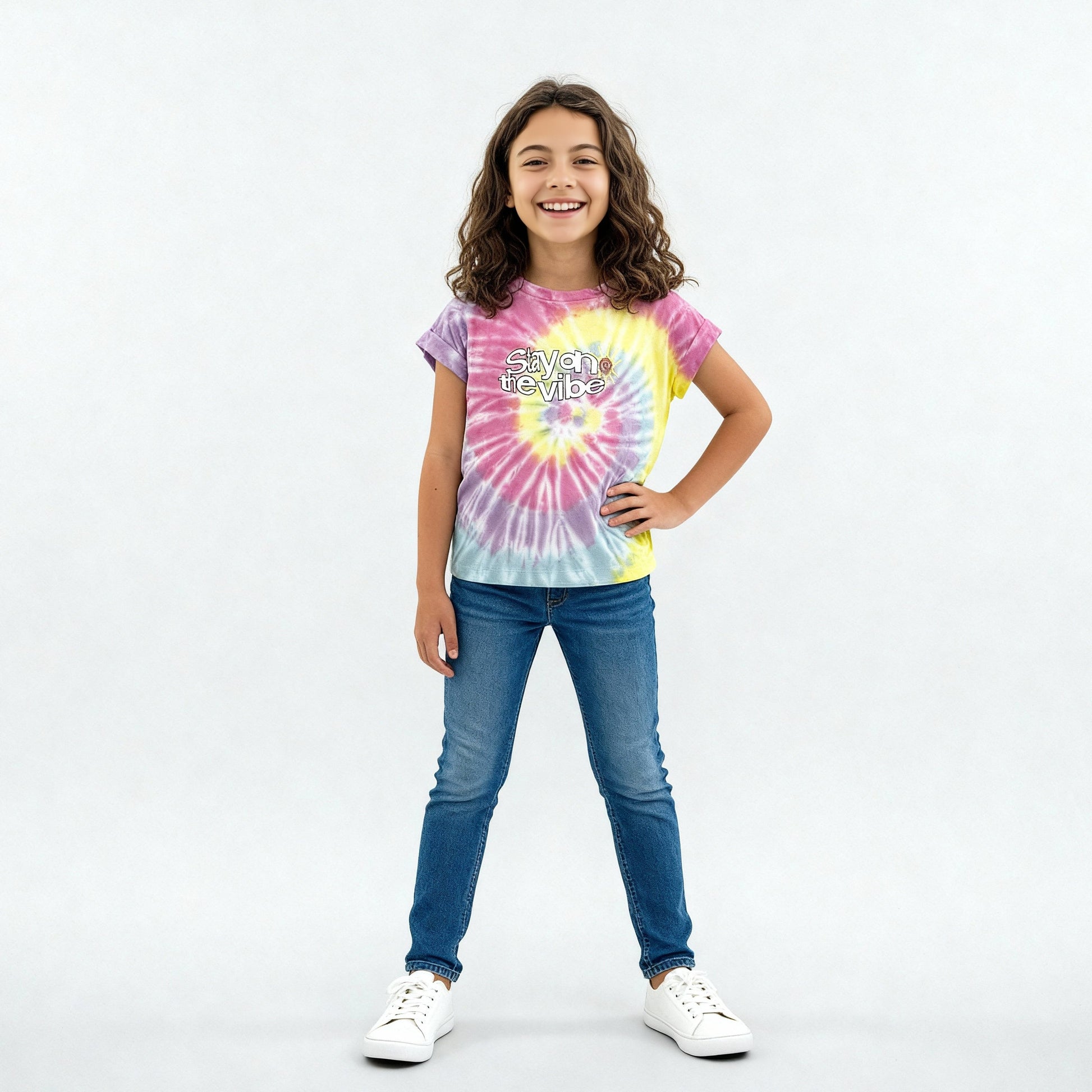 Girls Cotton Printed Skiddle T-Shirt