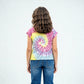 Girls Cotton Printed Skiddle T-Shirt