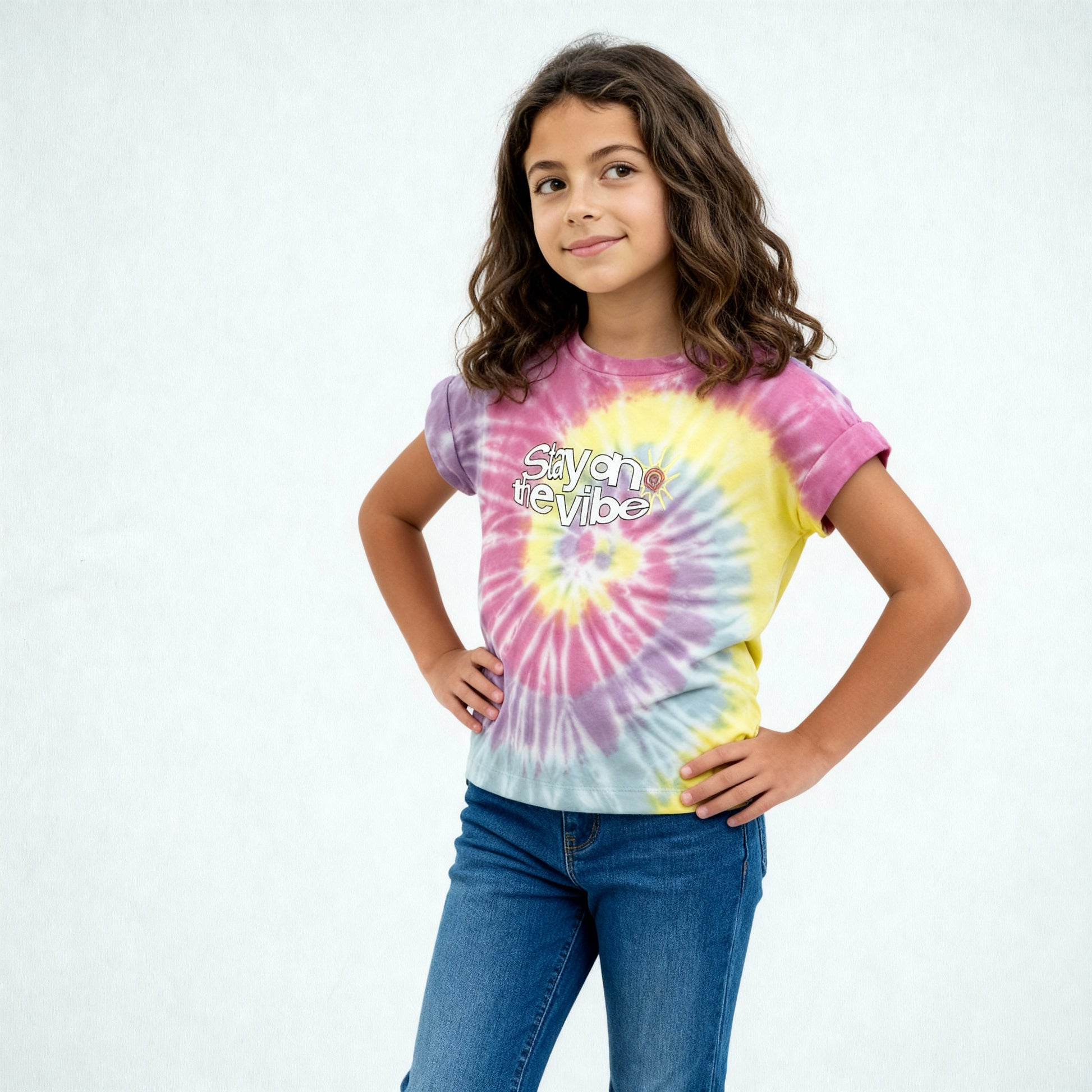 Girls Cotton Printed Skiddle T-Shirt