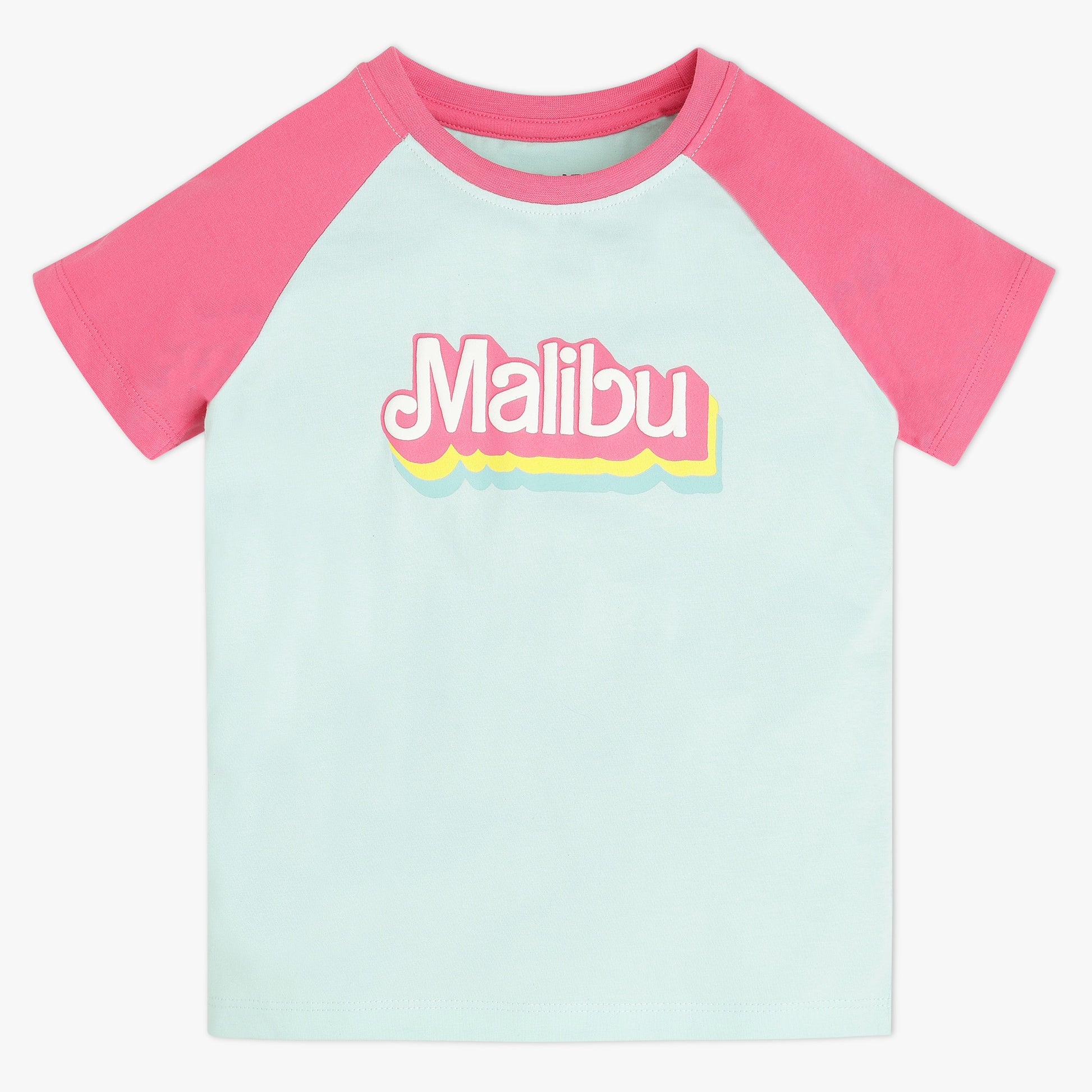Girls Solid Crew Neck Elevate Your Special Outing Wardrobe With This Exclusive |Floral Fairytale Tee | Cute Cut-Out Detail | Adorable Fairy Graphic With Soft Petal Embroidery |Rib Fabric For A Comfortable Fit And Easy Movement