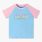 Girls Crew Neck Fashion The Solid "Elevate Your Special Outing Wardrobe with This Exclusive ""Floral Fairytale"" T-Shirt | Cute Cut-Out Detail |  Adorable Fairy Graphic With Soft Petal Embroidery | Rib Fabric For A Comfortable Fit and Easy Movement."