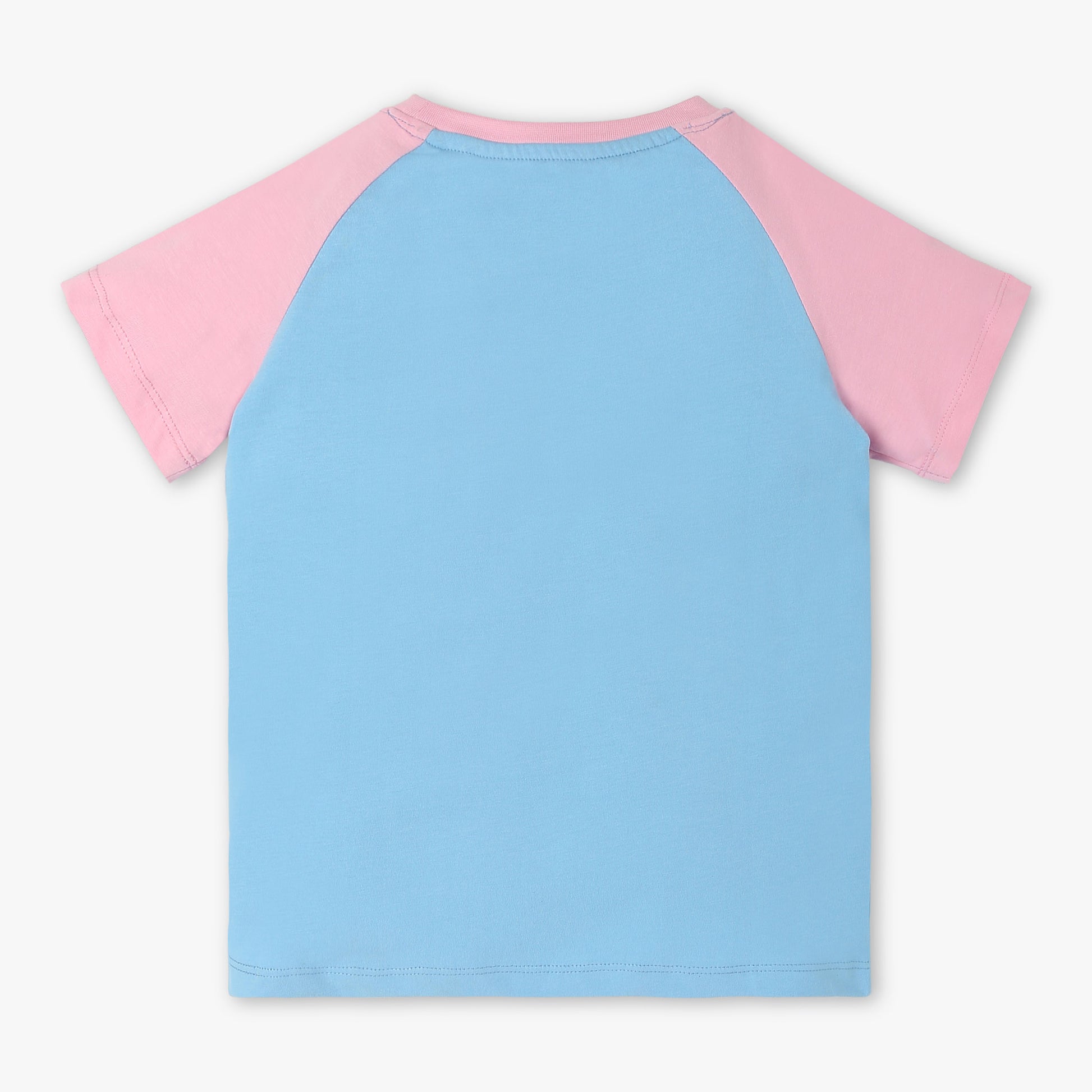 Girls Crew Neck Fashion The Solid "Elevate Your Special Outing Wardrobe with This Exclusive ""Floral Fairytale"" T-Shirt | Cute Cut-Out Detail |  Adorable Fairy Graphic With Soft Petal Embroidery | Rib Fabric For A Comfortable Fit and Easy Movement."