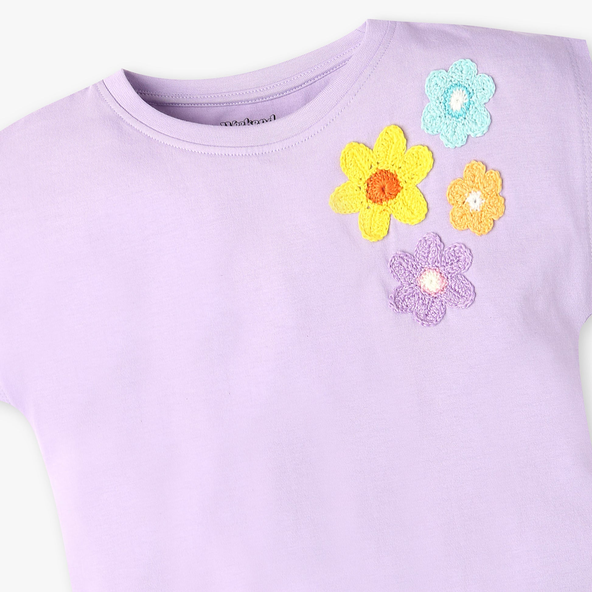 Girls Cotton Fabric Dolman Sleeve T-Shirt